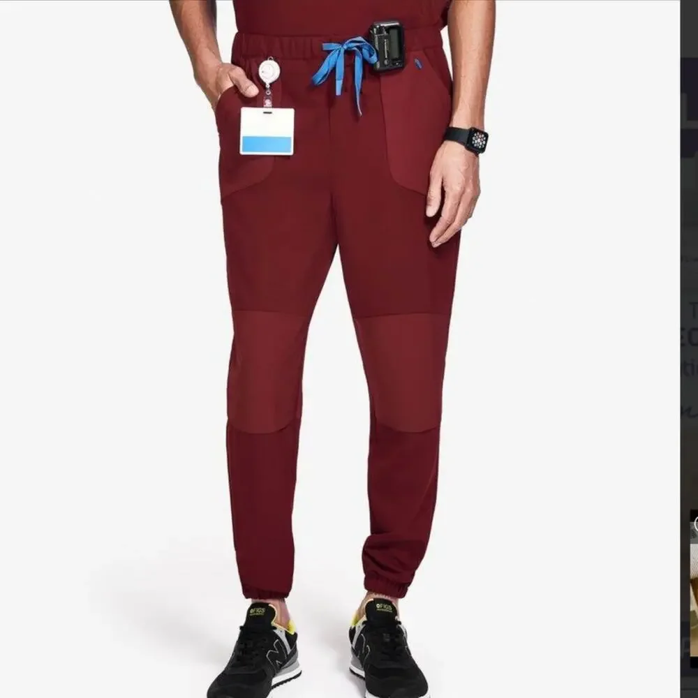 NWOT Figs Limited Edition Disney Cargo Scrub Pants In Burgundy RARE Men’s Medium